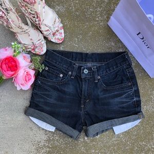 Levi’s Dark Washed Sexy Jean Shorts